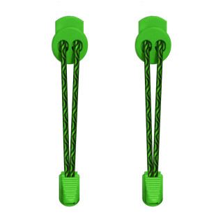 Cordones elásticos negros y verdes