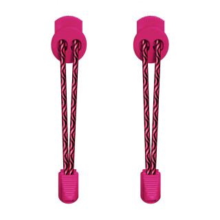 Cordones elásticos negros y rosa fucsia