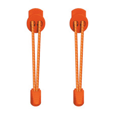 Cordones elásticos reflectantes naranja neón
