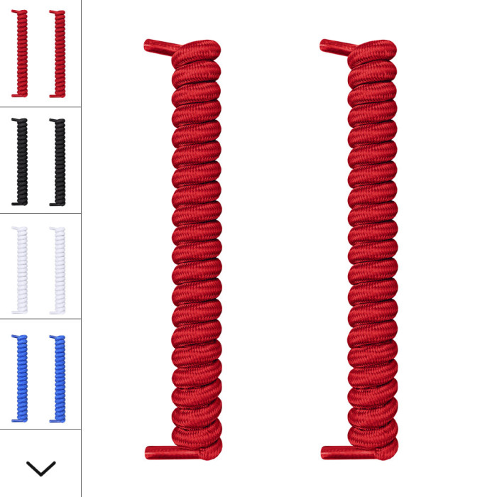 Cordones rojos en espiral