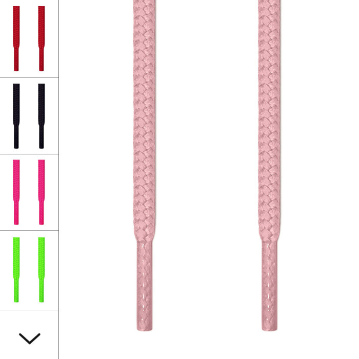 Cordones redondos rosas