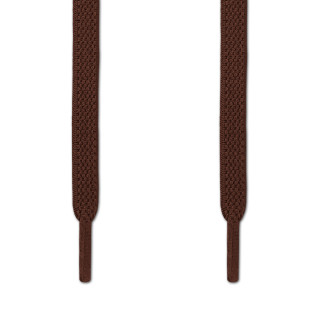 Cordones planos elásticos marrón oscuro (sin atar)