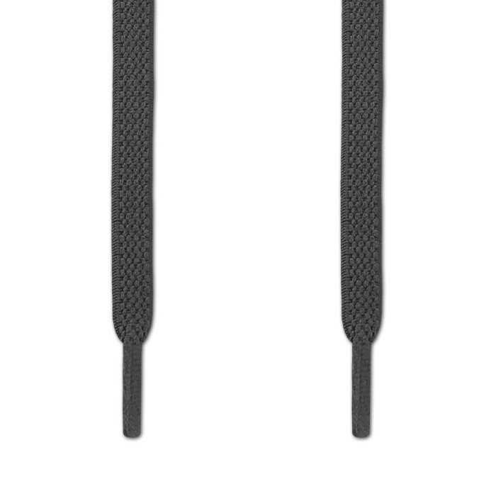 Cordones planos elásticos gris oscuro (sin atar)