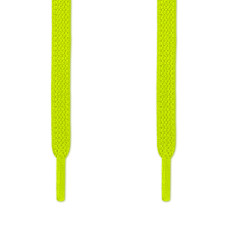 Cordones planos elásticos amarillo neón (sin atar)