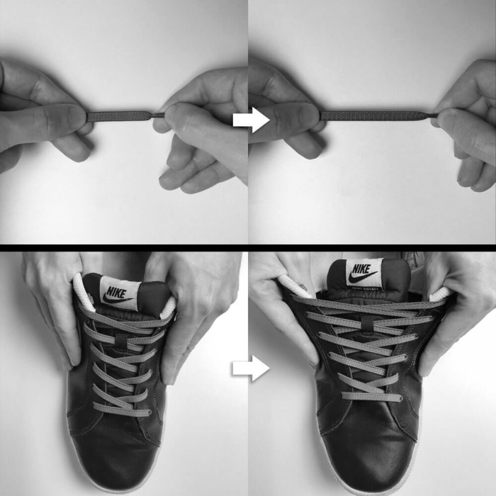 Cordones planos elásticos rojos (sin atar)