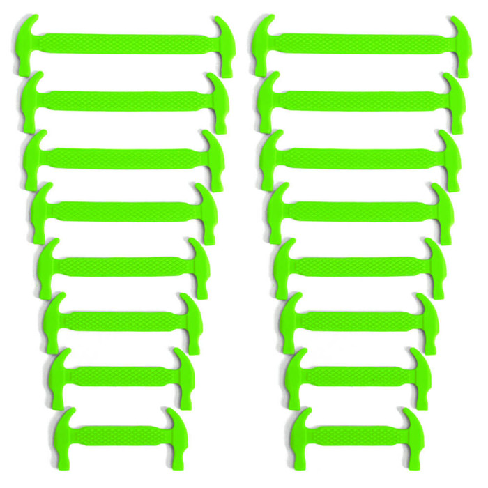 Cordones elásticos de silicona verde neón