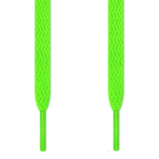 Cordones planos verde neón