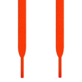 Cordones planos naranja neón