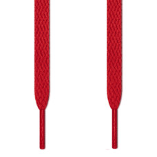 Cordones planos rojos