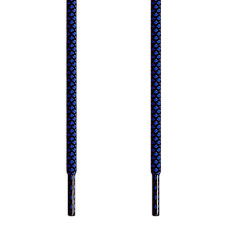 Cordones trenzados en azul y negro