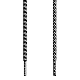 Cordones trenzados en blanco y negro